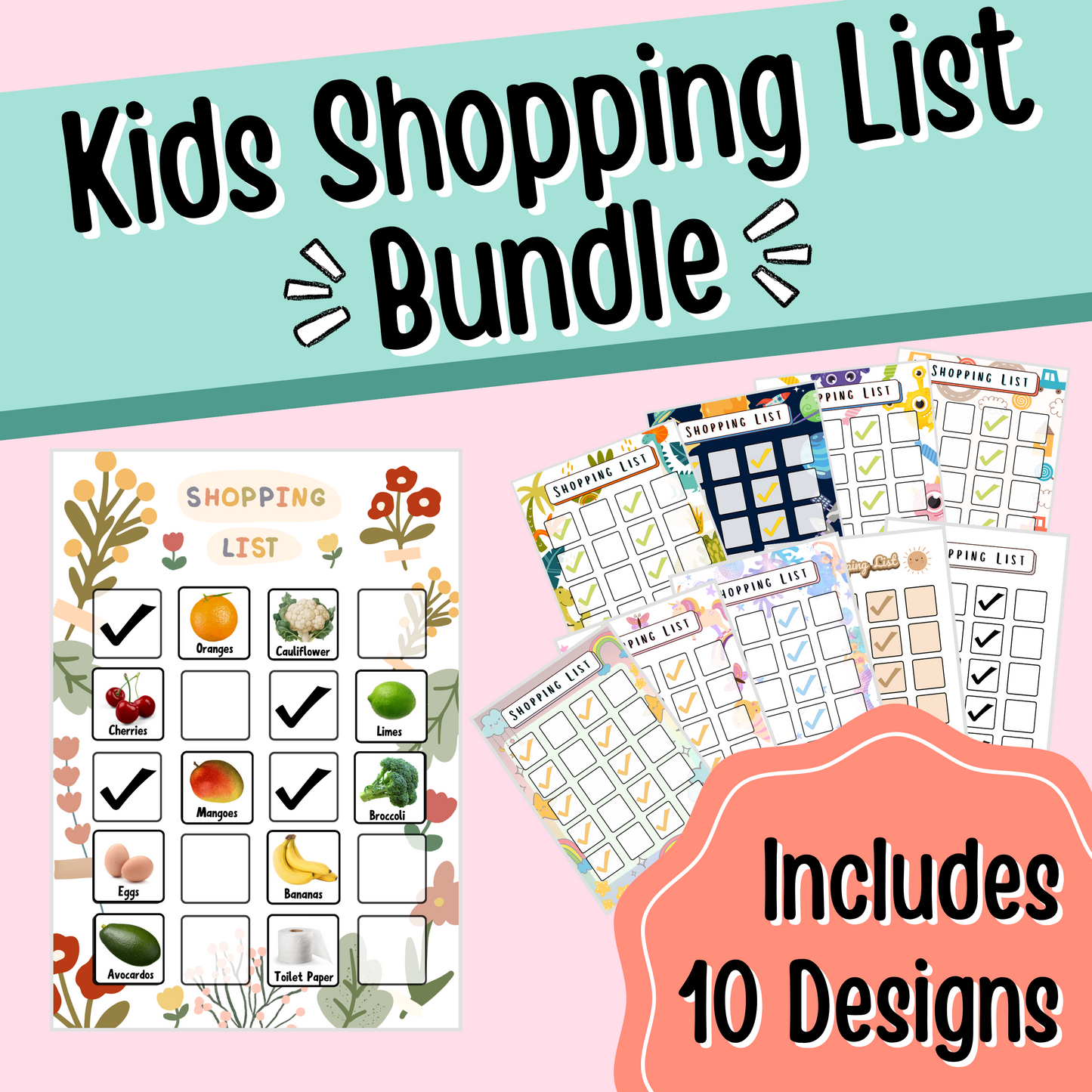 Kids Shopping List Bundle (Digital Product)