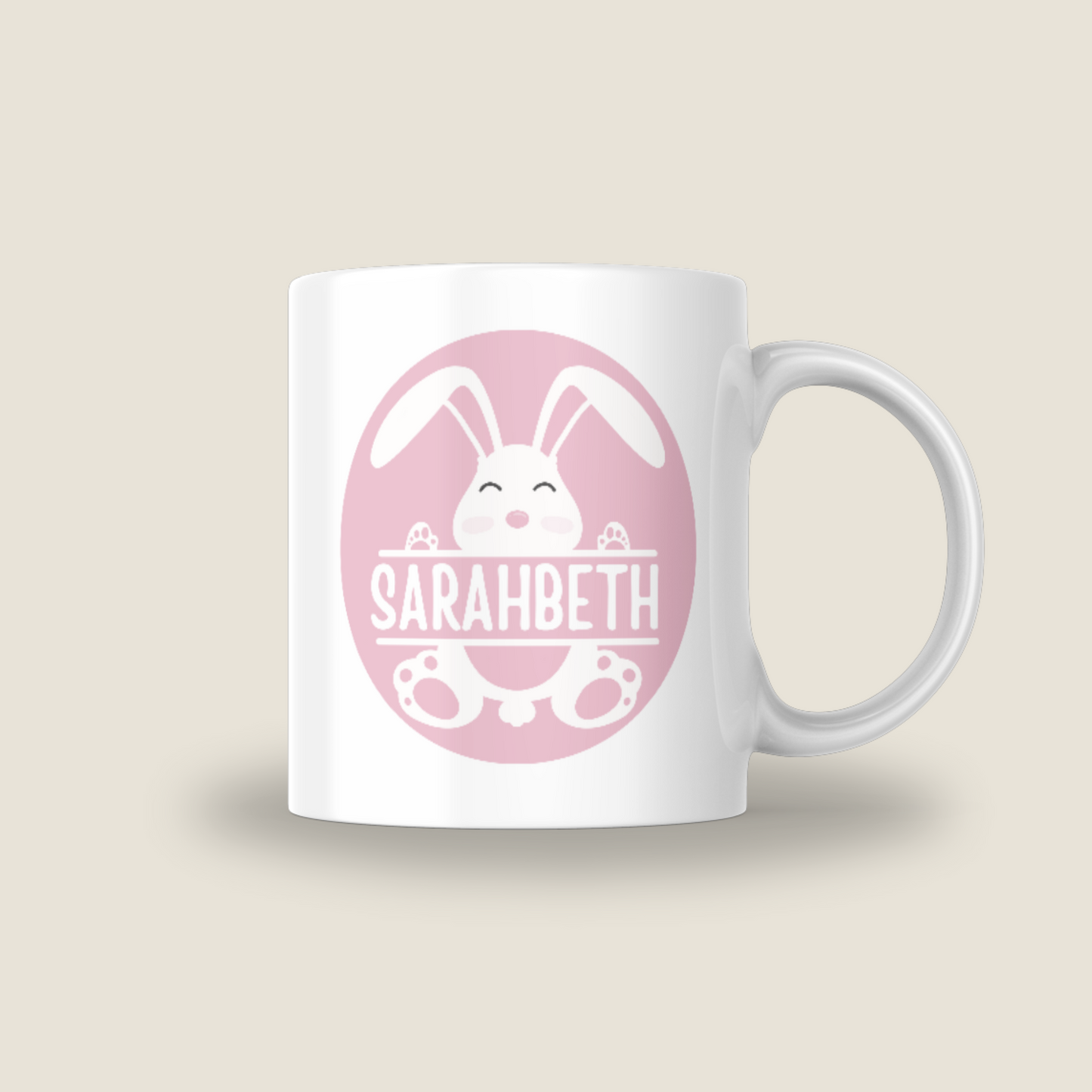 Pink Easter Bunny Mug