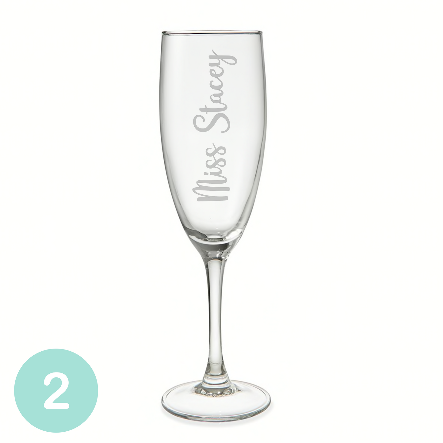 Personalised Flute Glass