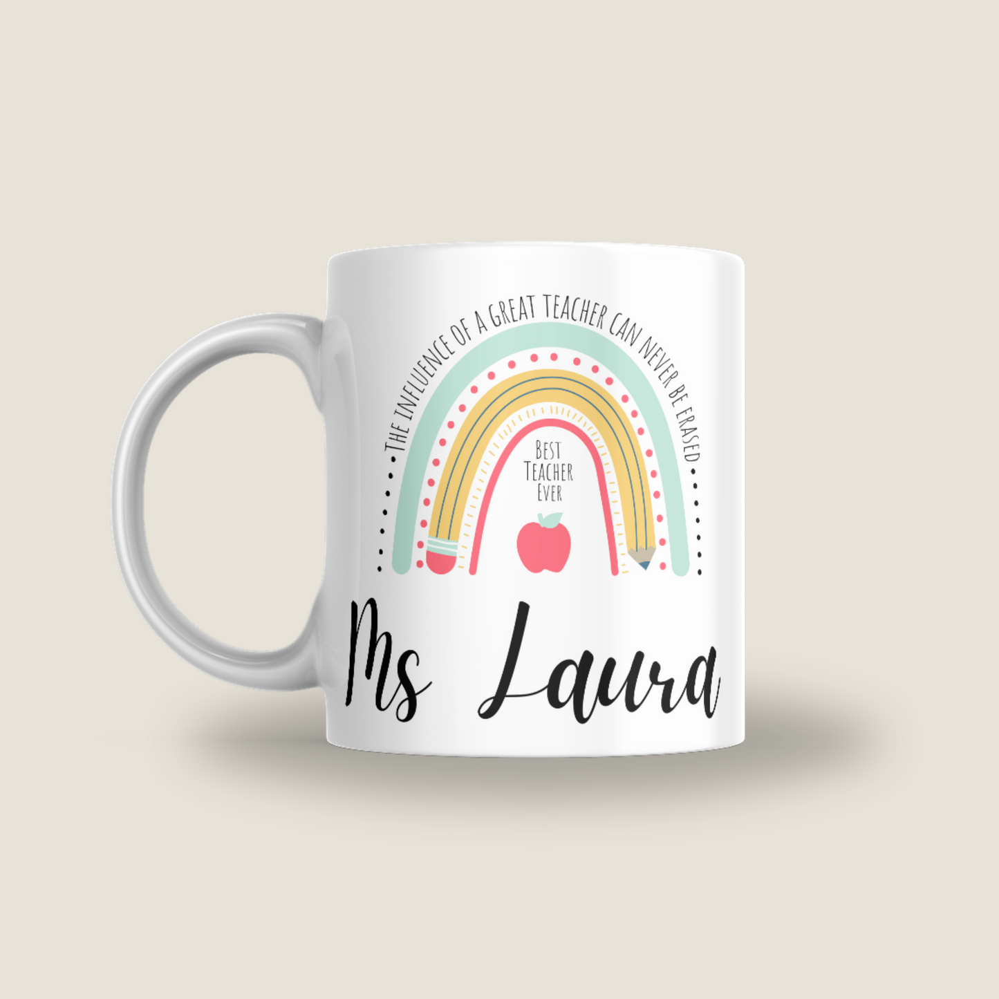 Pencil Rainbow Teacher Mug