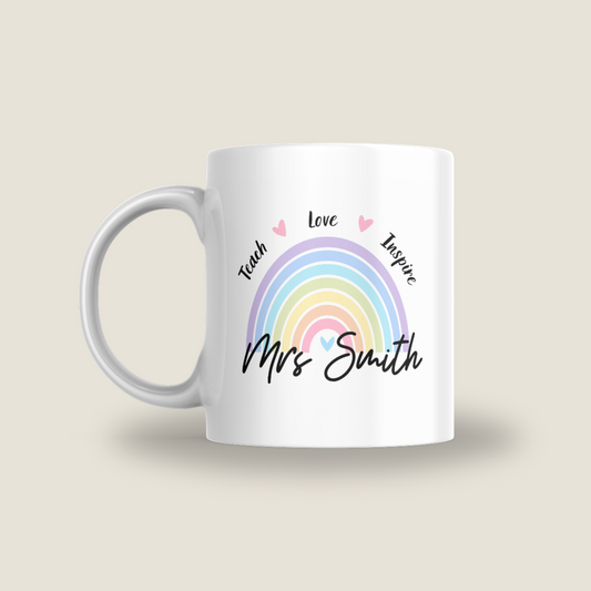 Teacher Pastel Rainbow Mug