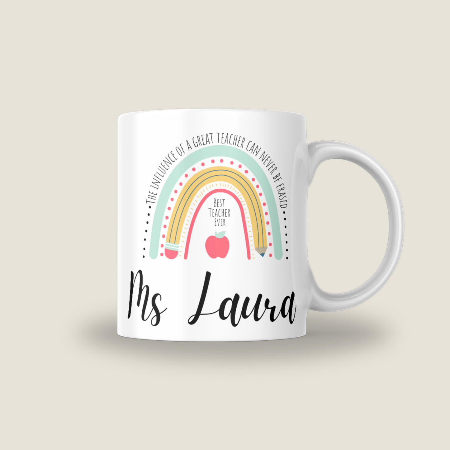 Pencil Rainbow Teacher Mug