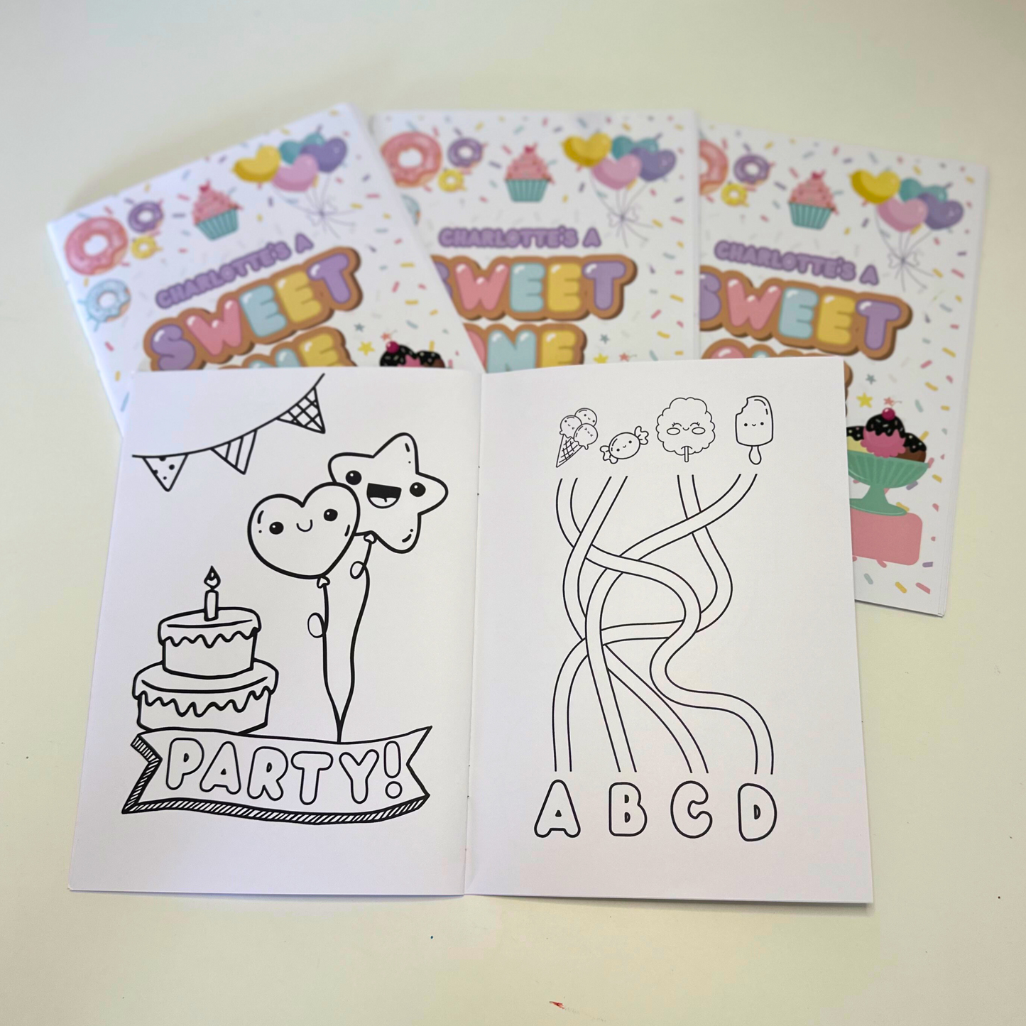 Personalised Birthday Colouring book Party Favour-Sweet One