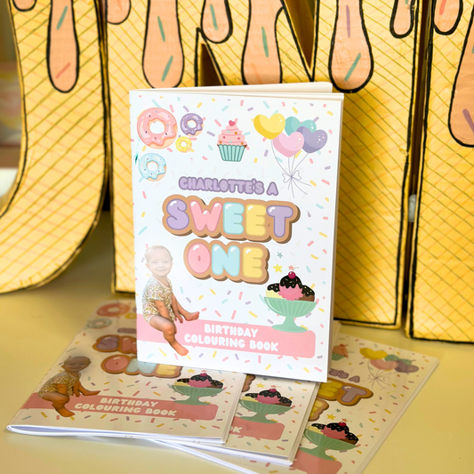 Personalised Birthday Colouring book Party Favour-Sweet One