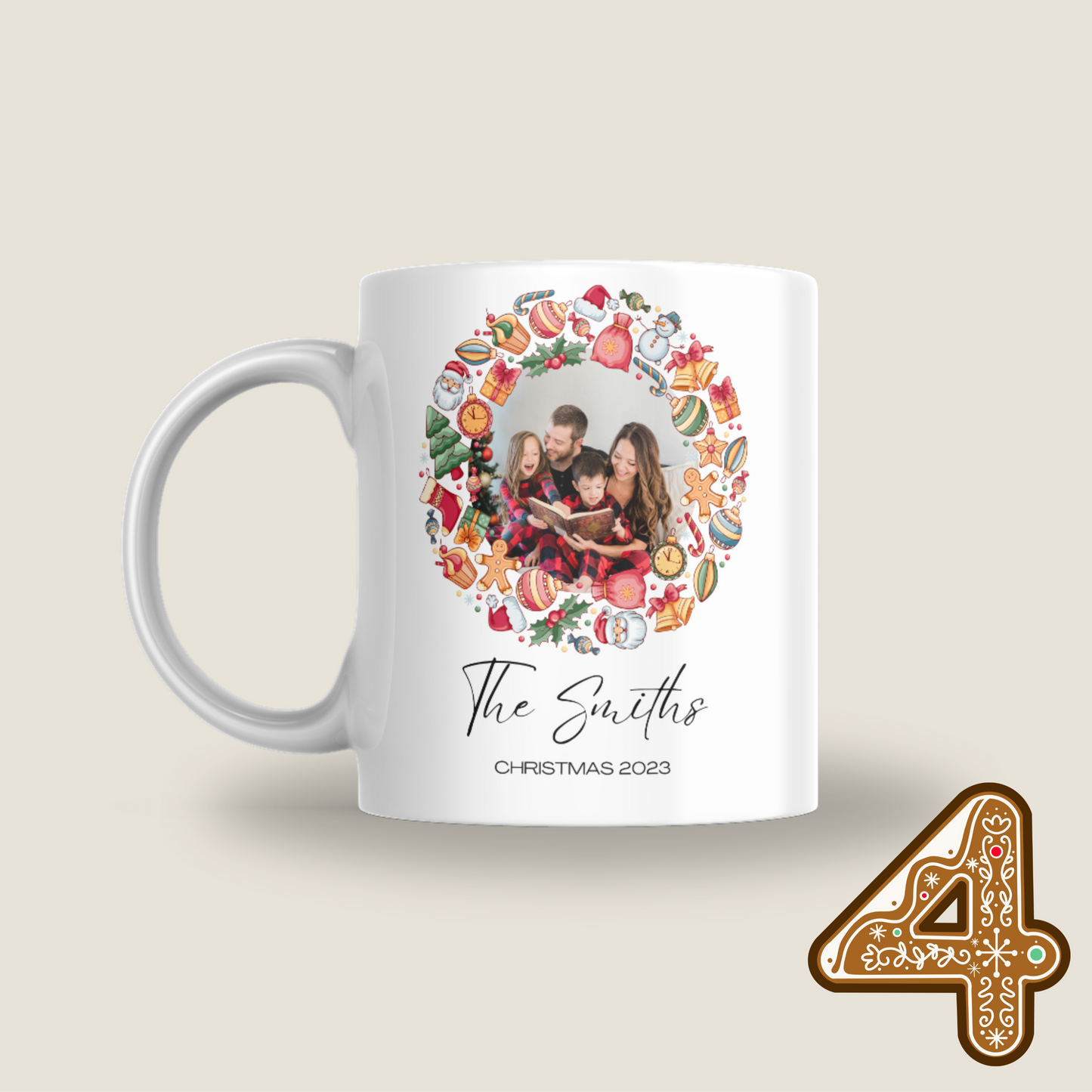 Family Photo Christmas Mug