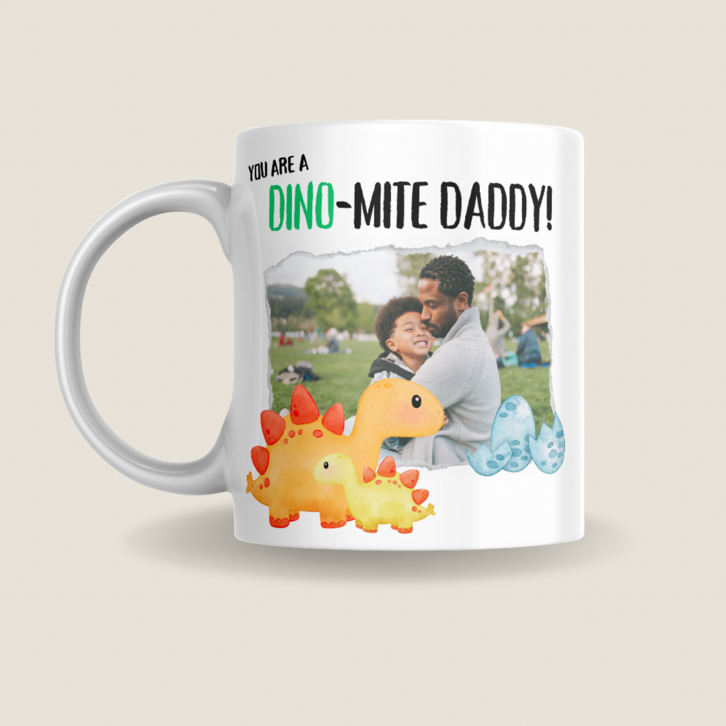 Dinosaur Dad Photo Mug