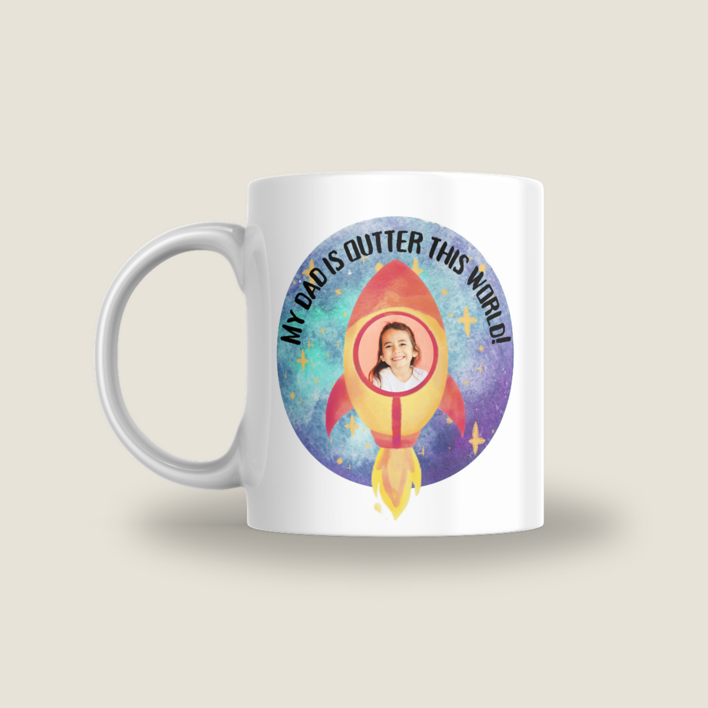 Space Dad Photo Mug