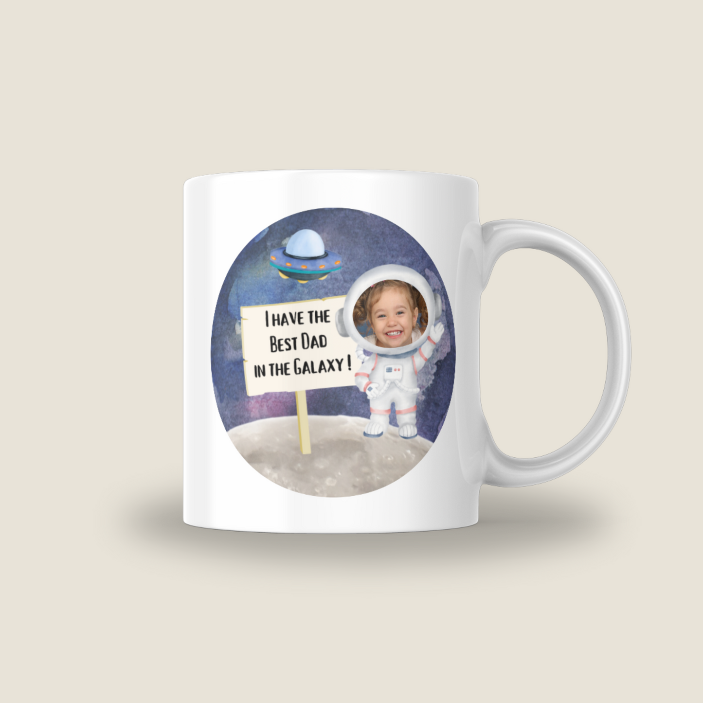 Space Dad Photo Mug